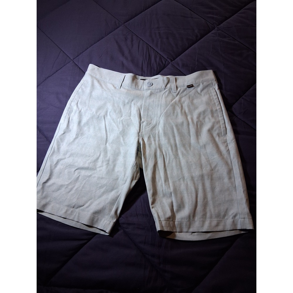 TravisMathew Mens Golf Shorts Light Blue‎ Heathered Performance Size 34 35